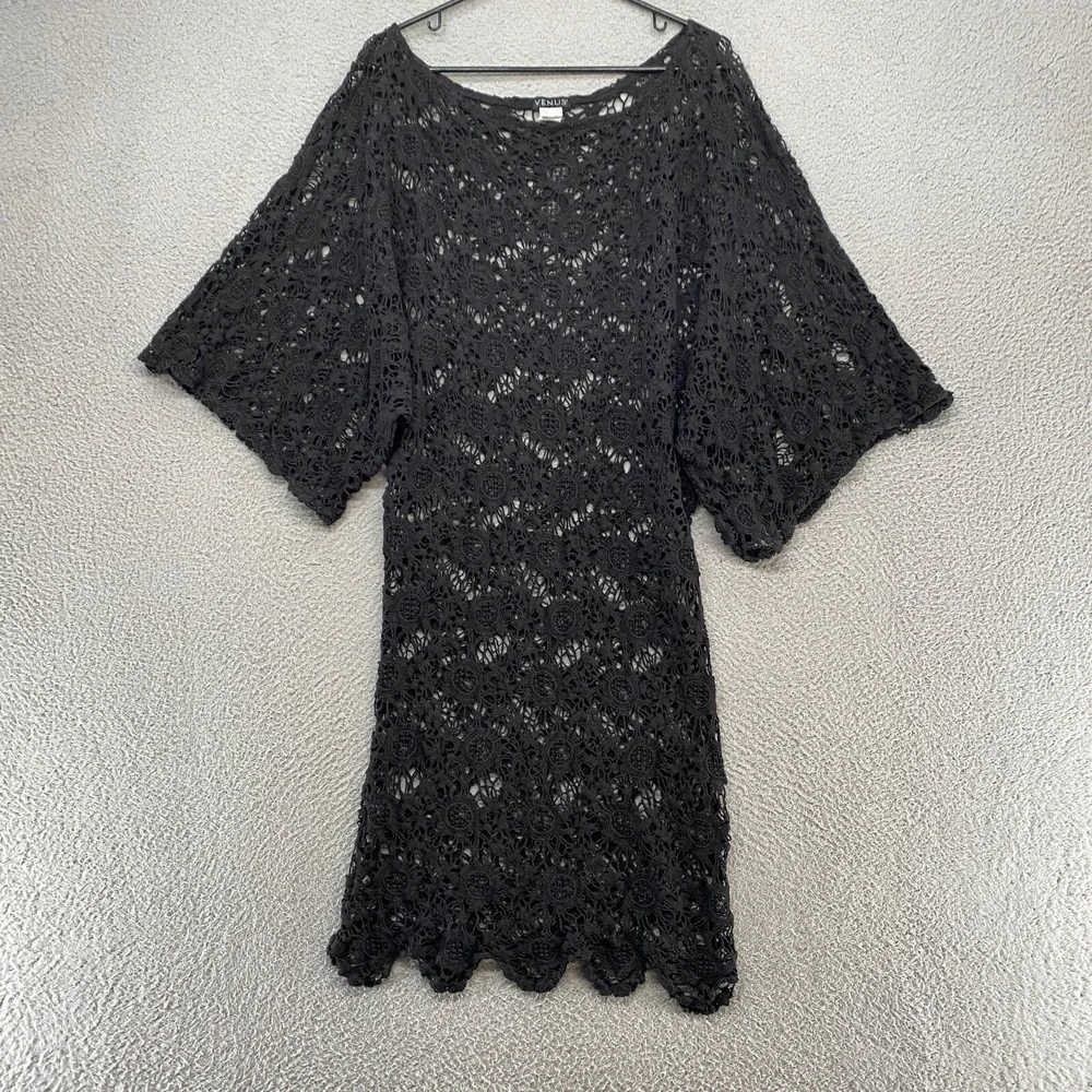 Venus Lace Dress Womens Medium Goth Grunge‎ Coverup Layering Wide Sleeves Punk